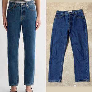 Everlane The 90's Cheeky Jean Women’s Size 26 Ankle Blue Button Fly High Rise